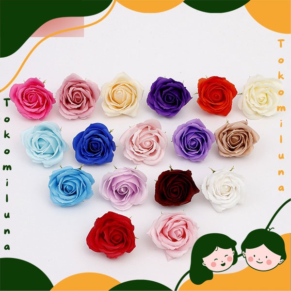 1 pcs Big Rose soap flower ukuran 8 cm bunga mawar sabun besar wangi buket bunga florist bunga artif