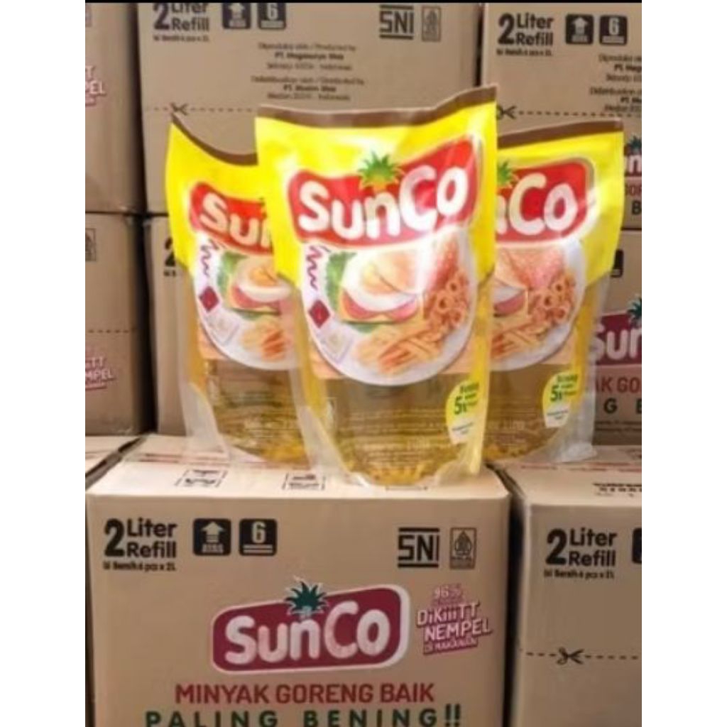 MINYAK GORENG SUNCO 2L PROMO KEMASAN POUCH 2LITER 1DUS