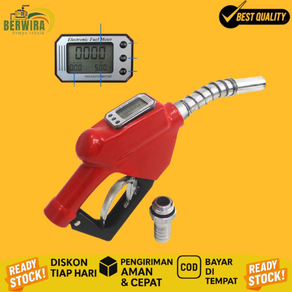 Nozzle Gun Solar digital automatc 1inch Nozzle BBM Digital Flowmeter