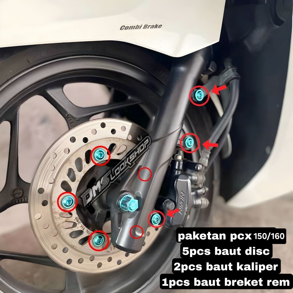 [ Rm ] (Paket Ganteng ) Baut Titanium Paketan Depan Pcx 150/160 Original Gr5 Vietnam