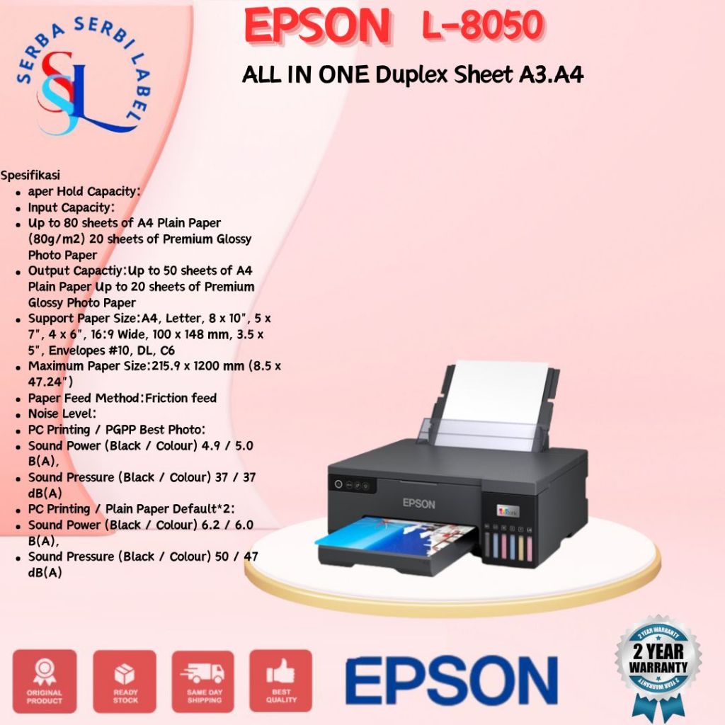 EPSON Printer Photo EcoTank L8050 Print / Epson L8050