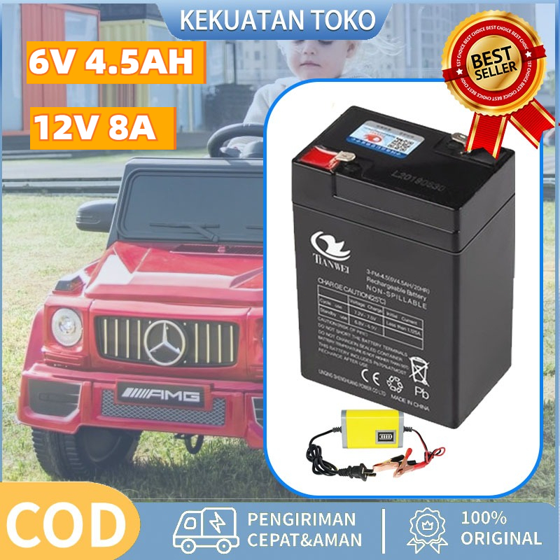 【6V 4,5Ah 】Baterai Aki Kering 6V 4,5Ah +level baterai / 6v Baterai UPS Battery Lampu Emergency/Aki K