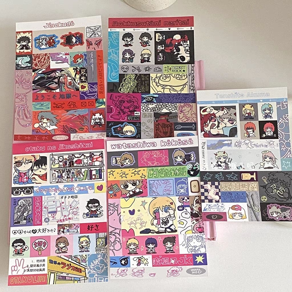 

Japanese Korean Cartoon Character Stickers Instagram Style Notebook Materials
