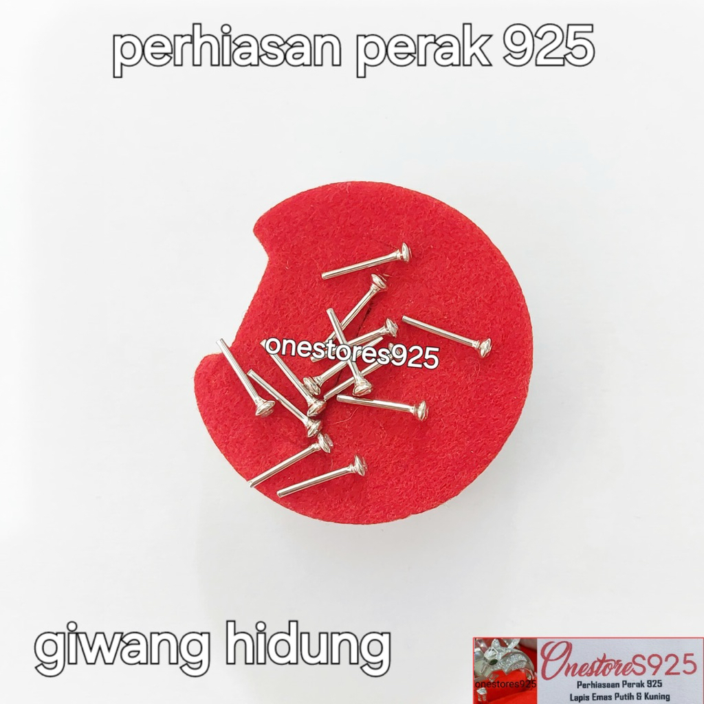 Giwang Hidung Perak 925 Asli – Anting Hidung Silver Simple & Elegan Lapis emas putih
