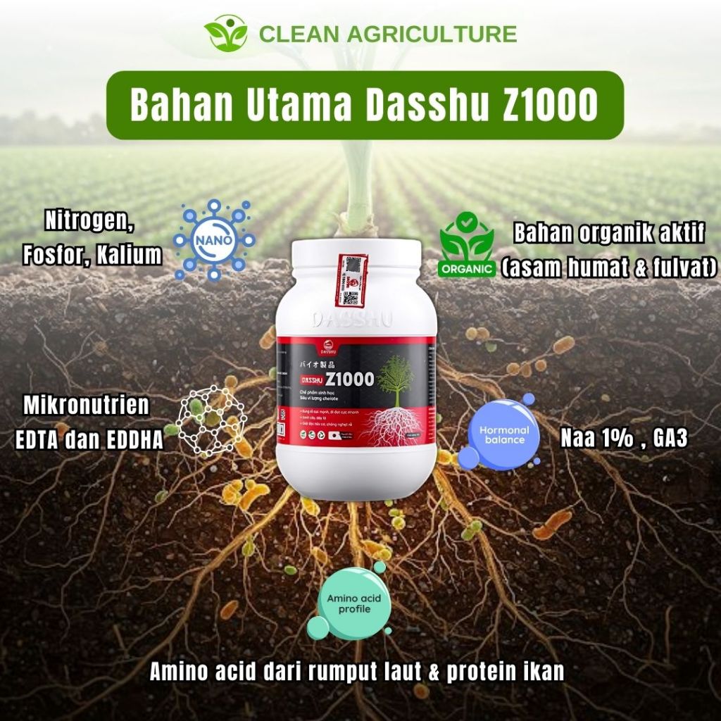 Liceriashop17 Dasshu Z1000 - Solusi Perangsang Akar Alami Untuk Tanaman Padi, Sayuran, Dan Buah
