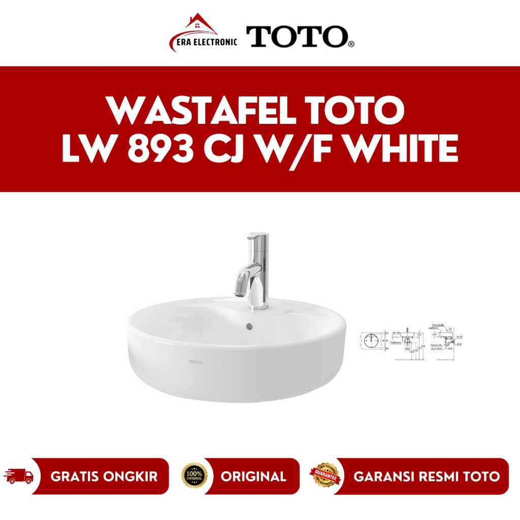 Wastafel Toto LW 893 CJ / Toto LW 893CJ / BODY ONLY