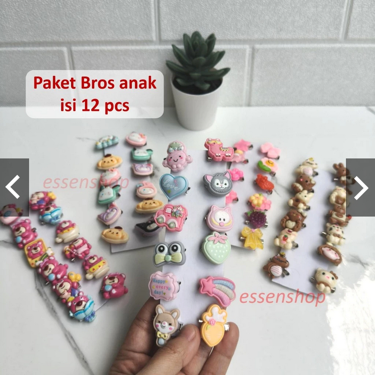 12 pcs Bros jilbab anak lucu karakter