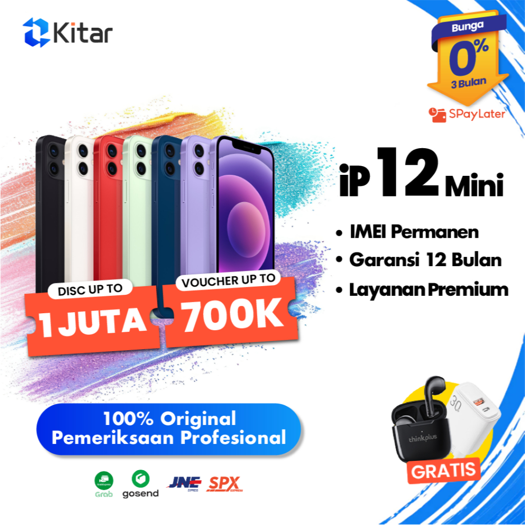 iPhone 12 Mini ex iBox IMEI Permanen Garansi 12 Bln 100% Original Second iPhone FULLSET 128GB 256GB 