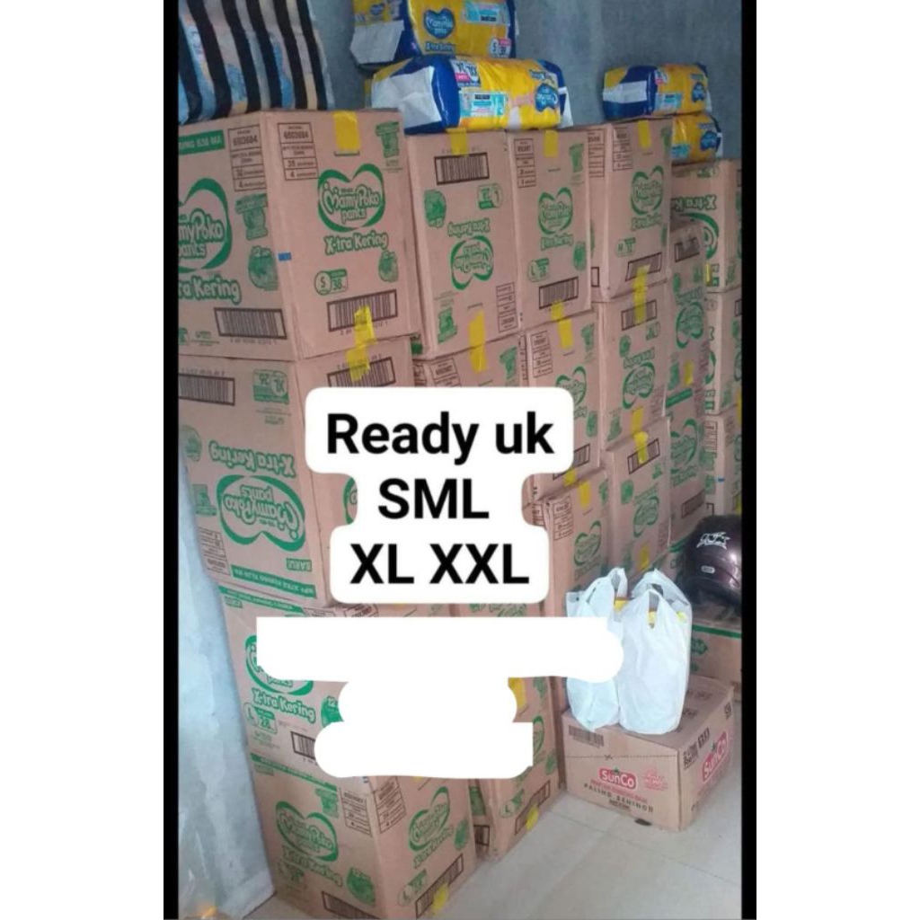 pampers mamypoko pant x-tra kering ukuran NbS 44/ S38/M32/L28/Xl26