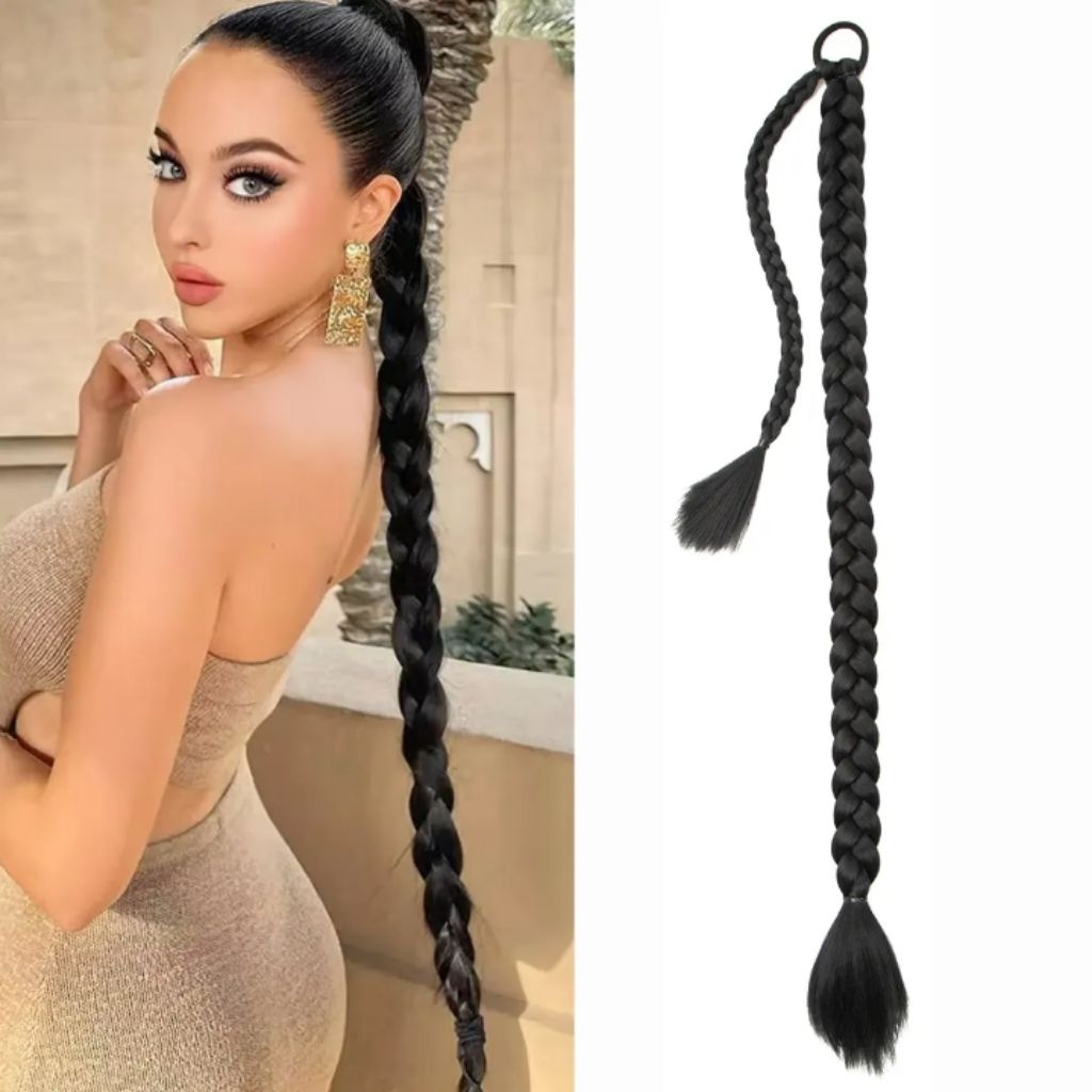 GRIYA REMA Rambut Kepang Ponytail Rambut Sambung Kepang Rambut Kepang Panjang Rambut Sambung Kepang 