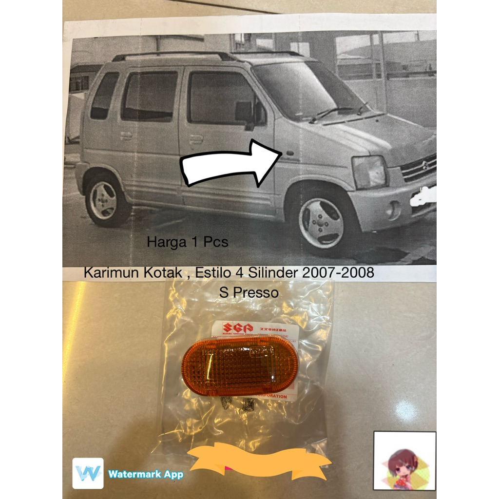 Lampu Sen Fender Warna Kuning Karimun Kotak Estilo 4 Silinder 2007-2008 S presso Original SGP
