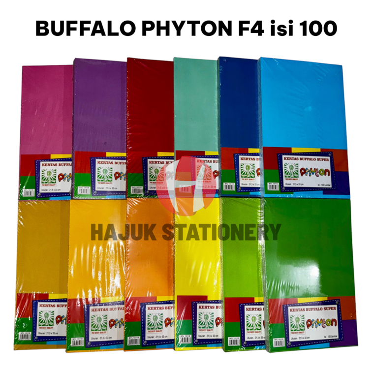 

(1 PACK ISI=100) BUFFALO UK F4 PHYTON POLOS - KERTAS COVER PHYTON 160gsm BUFALO ASLI