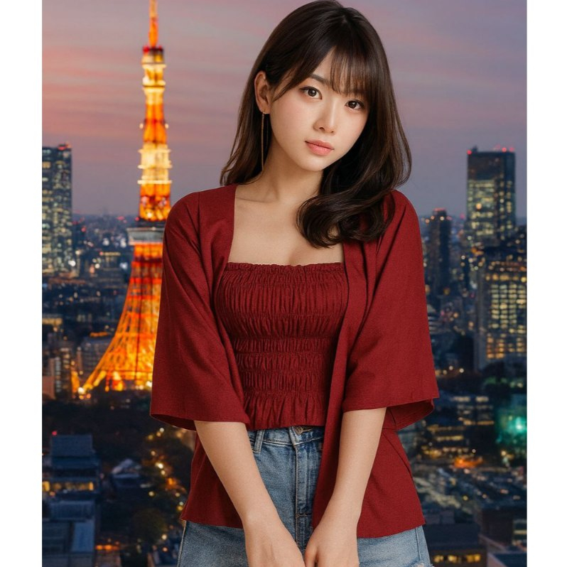 Set Cardigan Kemben Jumbo Kerut Full Karet Bali Polos