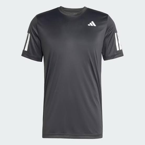 Baju Tenis Padel Adidas Tennis Club 3Stripes Tee Black JG0978