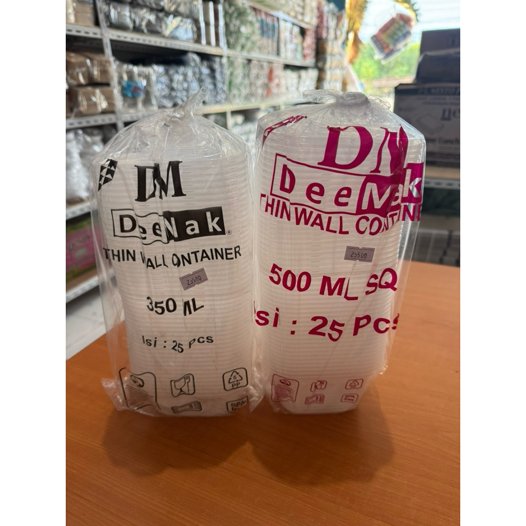 Thinwall DM SQ Persegi kecil /Kotak Makan Thinwall