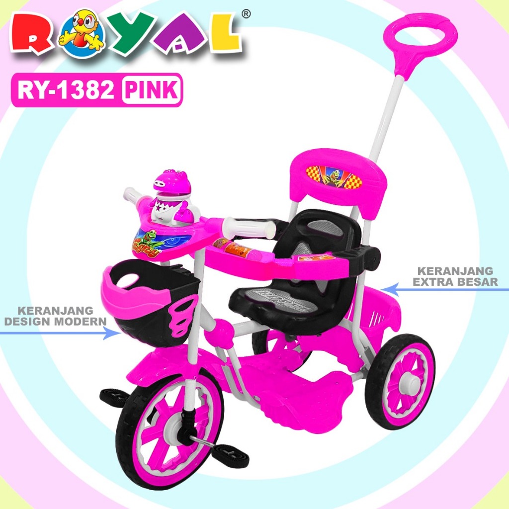 TRICYCLE SEPEDA RODA TIGA ANAK ROYAL RY-3082 / RY-1382 SEPEDA RODA 3 + LAMPU + MUSIK INTERAKTIF