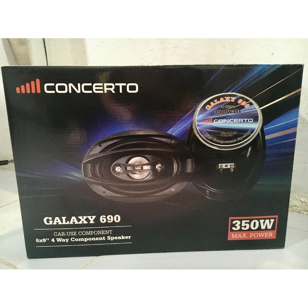 Speaker Oval Concerto Galaxy 690, Magnet Besar, Sepasang