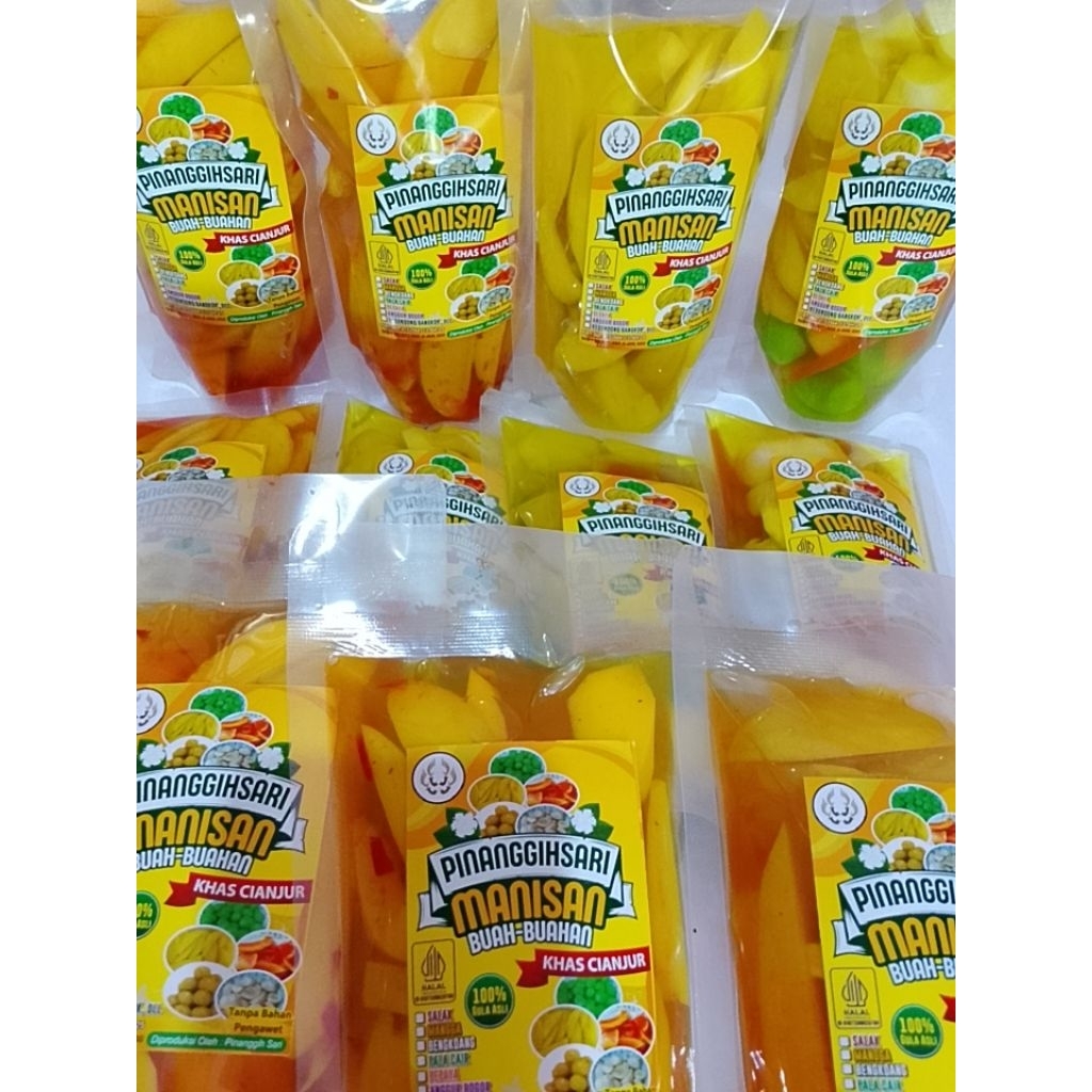 Manisan buah mangga pinanggih sari kemasan 450gr asinan buah manisan buah khas cianjur