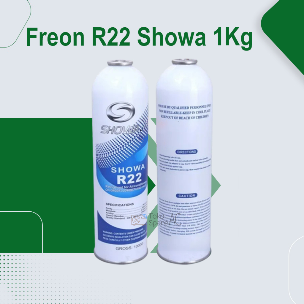 Freon Showa R22 R 22 1kg 1000gr 1 kg 1000 g gr kaleng