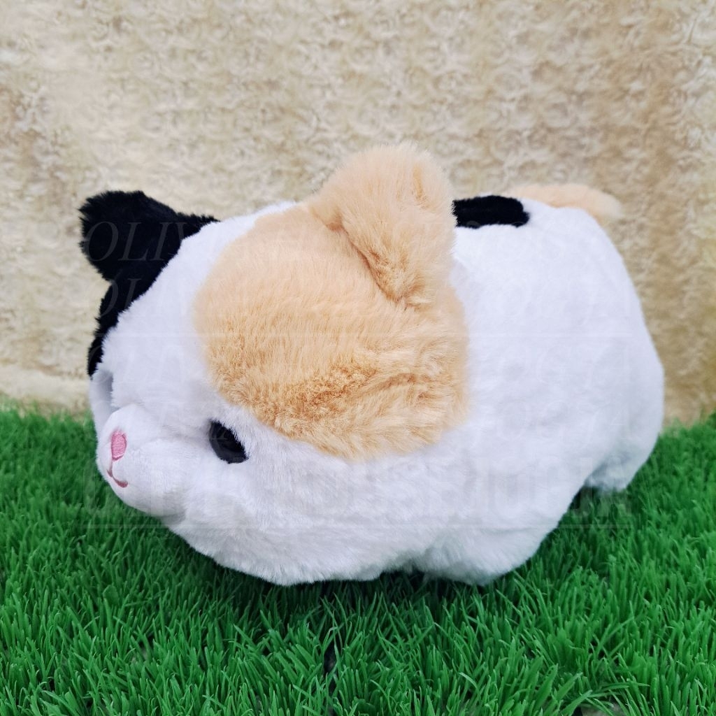 Boneka Lying Kucing Coklat Hitam Boneka Gembul Kucing Esmeralda Boneka Tiduran Calico Callie Cat