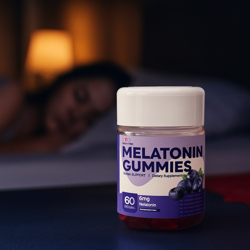 Melatonin gummies by Yiling Pharmaceutical solusi insomia susah tidur isi 60 pcs no repack merah