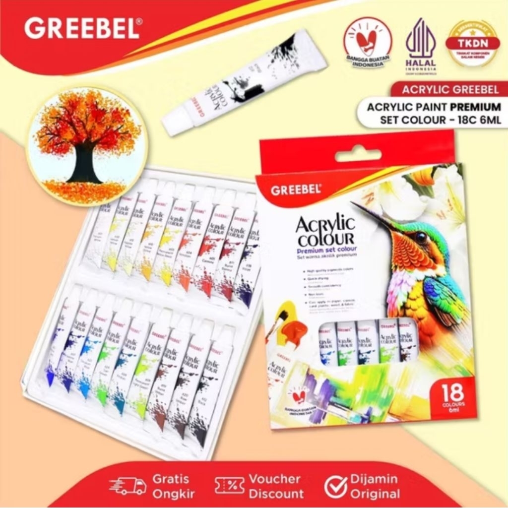 

Cat Acrilik Greebel 24 warna 6ml