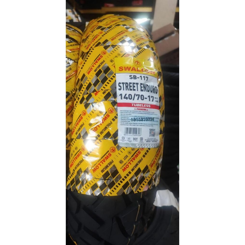 BAN LUAR MOTOR SWALLOW STREET ENDURO 140/70-17 SB 117  TUBELESS