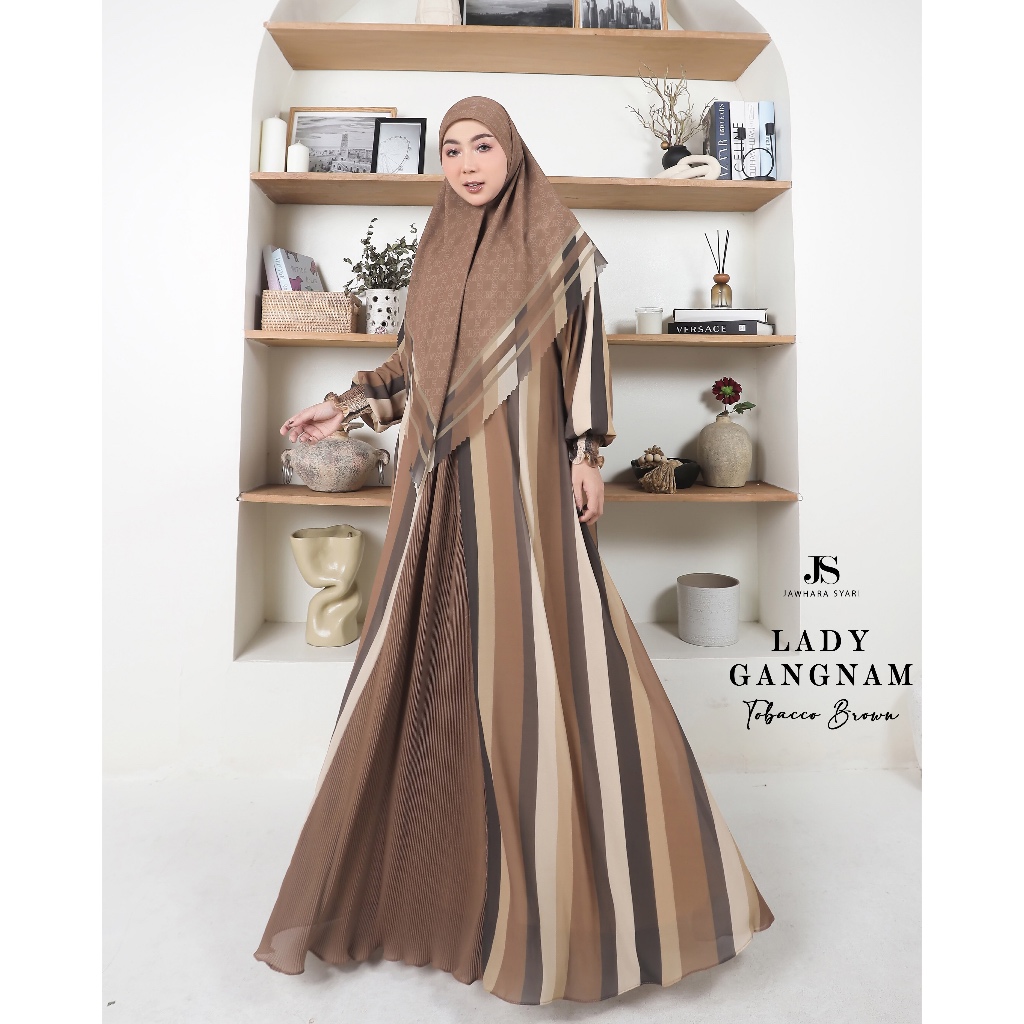 LADY GANGNAM - JAWHARA - gamis scarf  Mewah Muslim Syari