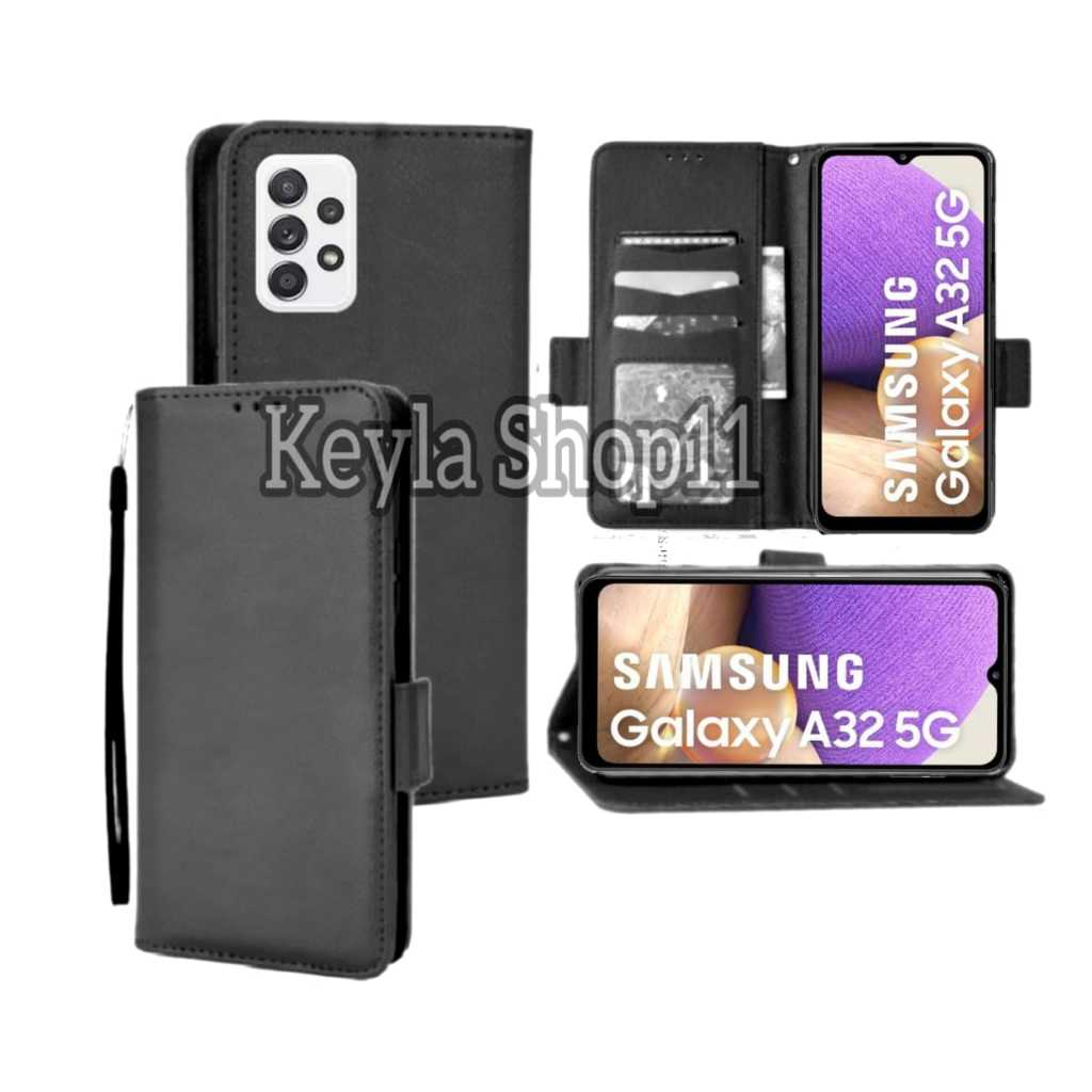 Case Flip Untuk SAMSUNG GALAXY A32 5G Soft Case Dompet Flip Cover Leather Premium Casing HP