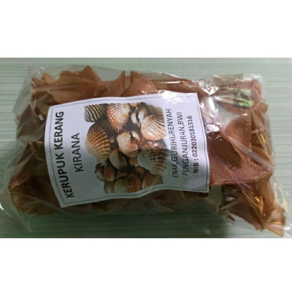 

kerupuk kerang mentah
