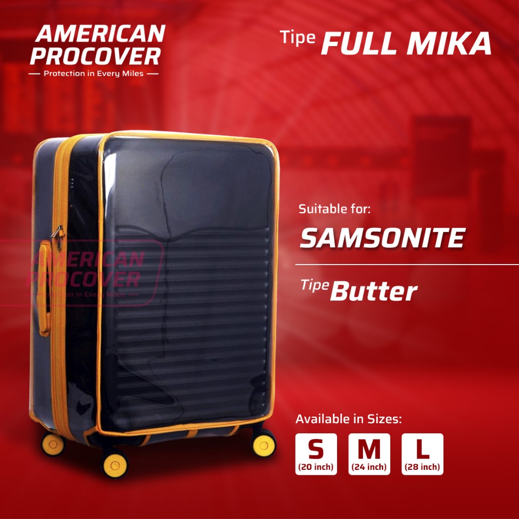 American Procover Sarung Koper Samsonite BTS Butter - Sarung Koper Transparan Kuat dan Tahan Lama