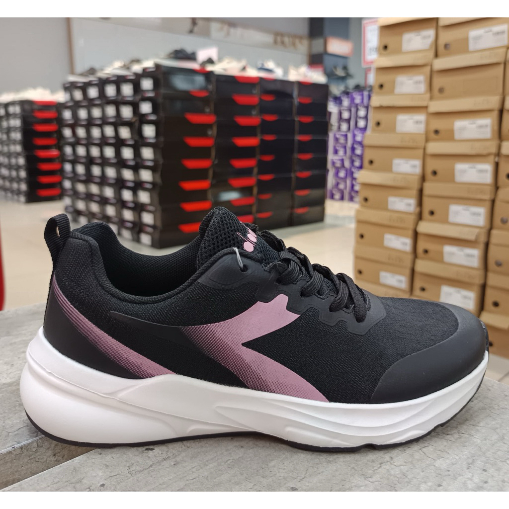 (DIAFI250302B) Diadora Nurnia Women's Fitness Shoes - Black/Pink ORIGINAL