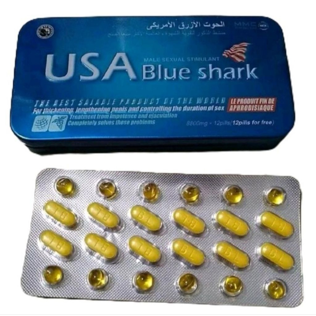 Blue shark usa original stamina pria