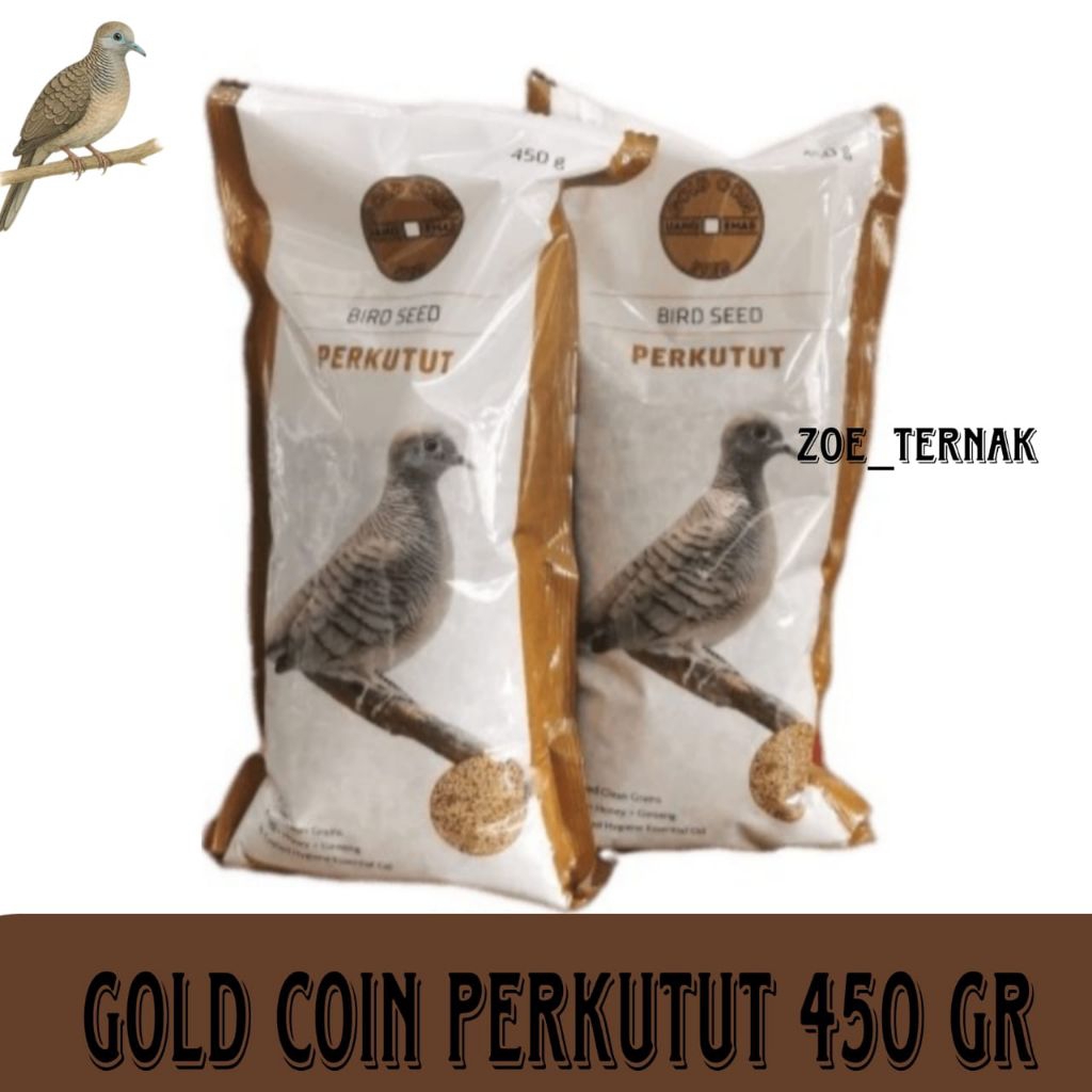 Pakan burung Perkutut. Gold koin perkutut 450 gr. . Pakan Harian bernutrisi. Beli 2 lebih hemat