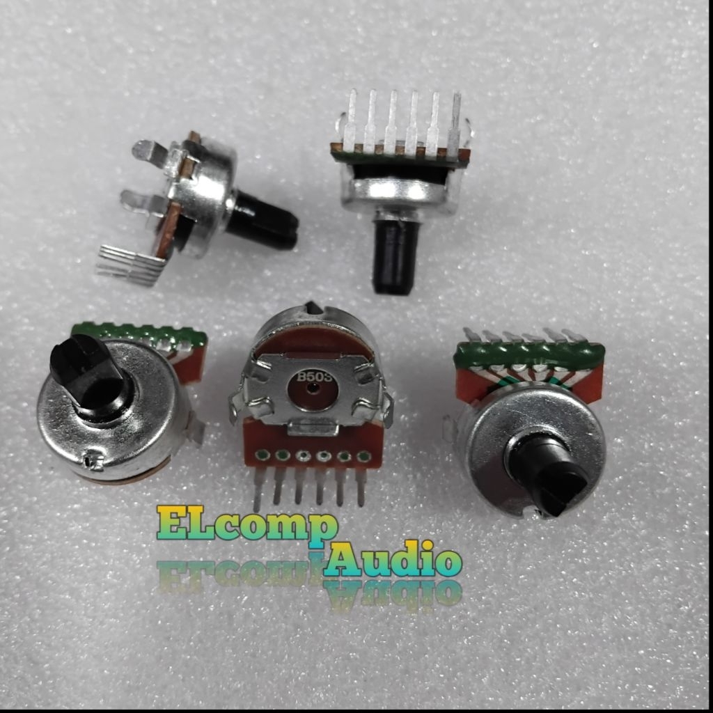 Potensio Polytron 6 Pin B503 / 50k Kaki tekuk As Pendek