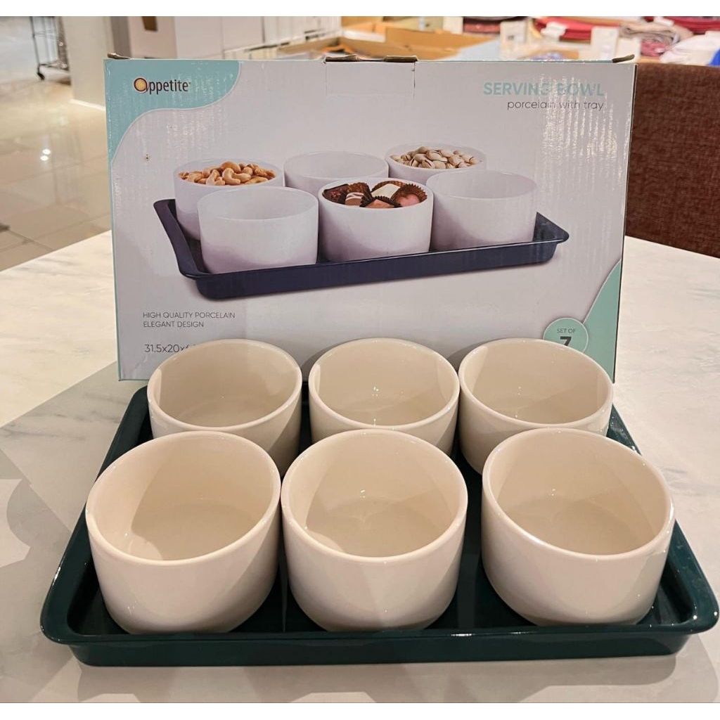 Informa serving bowl set 6pc dengan nampan keramik