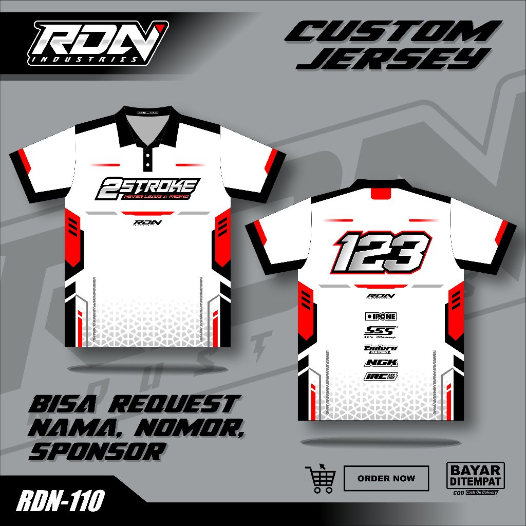 JERSEY RACING POLO Jersey Racing Custom Nama Nomor Jersey Balap Racing Full Printing Bisa Request