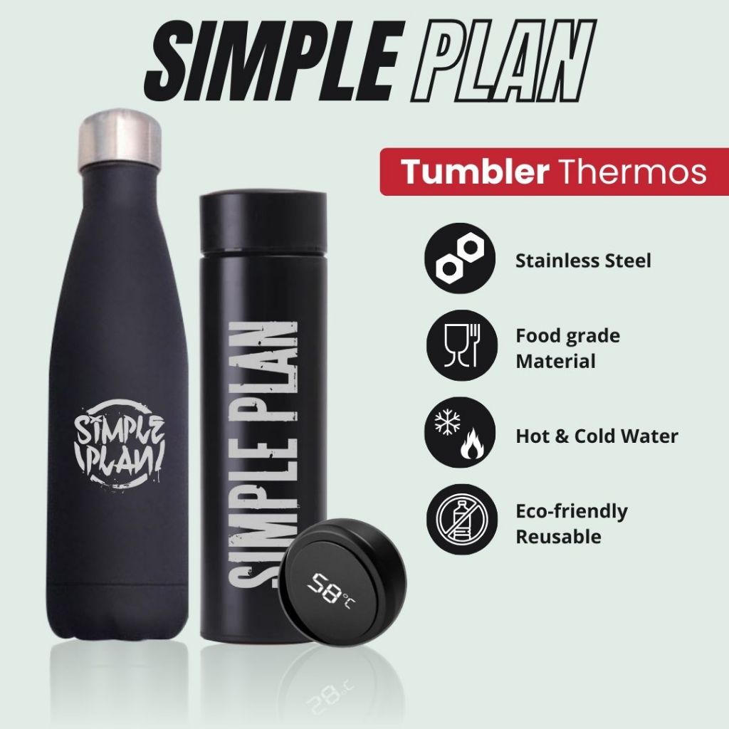 SIMPLE PLAN - TUMBLER TERMOS CUSTOM DESAIN SIMPLE PLAN