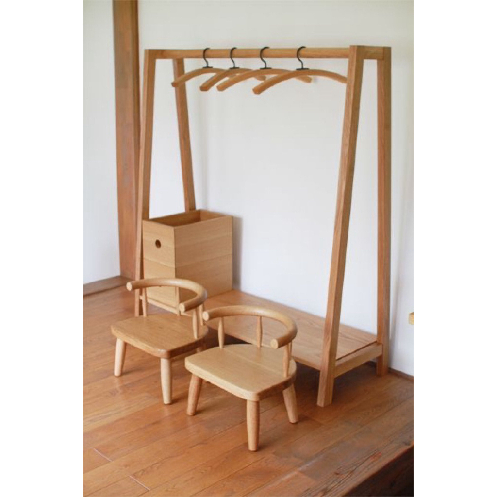 Rak Baju Kayu Minimalis/ stand hanger 1 tingkat