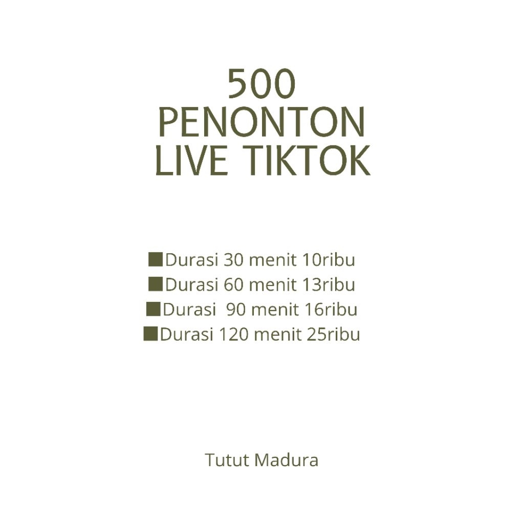 PENONTON LIVE TIKTOK