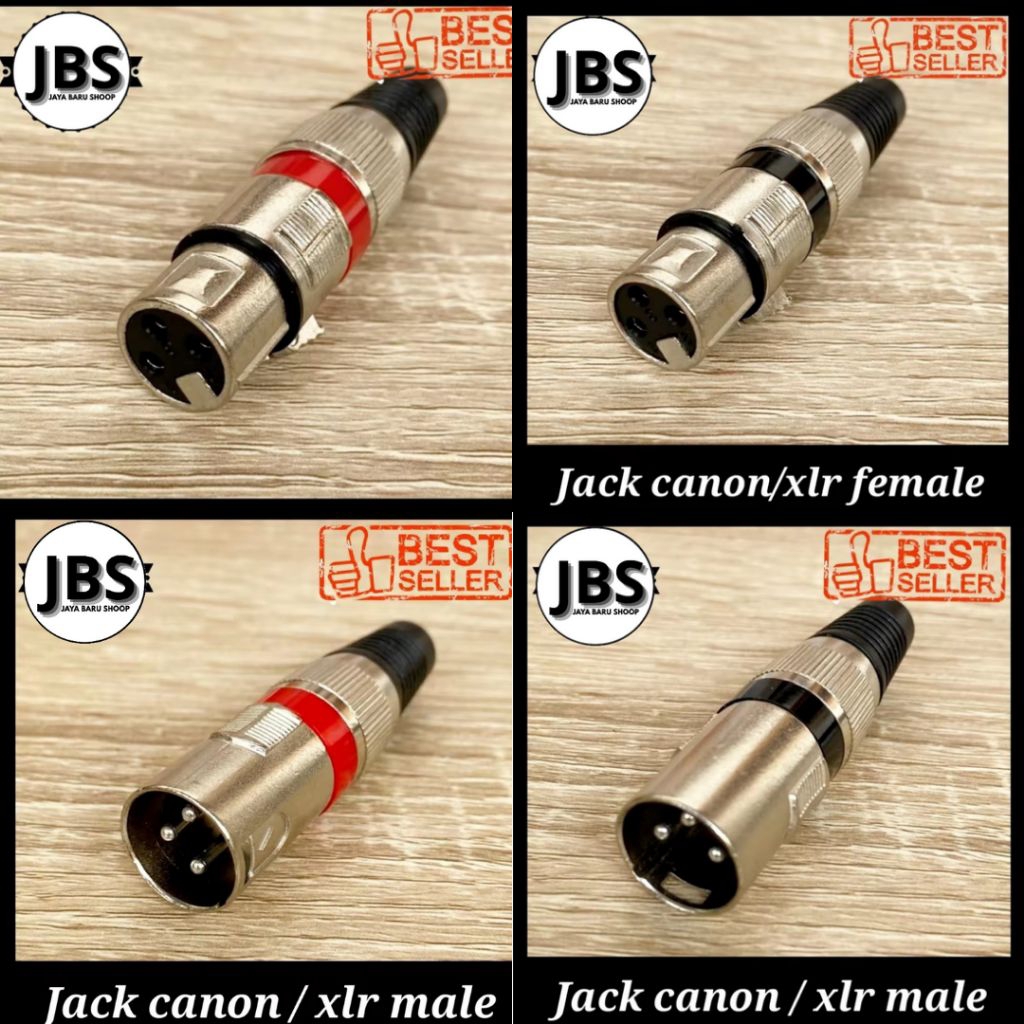 jack canon XLR male / female / soket microphone