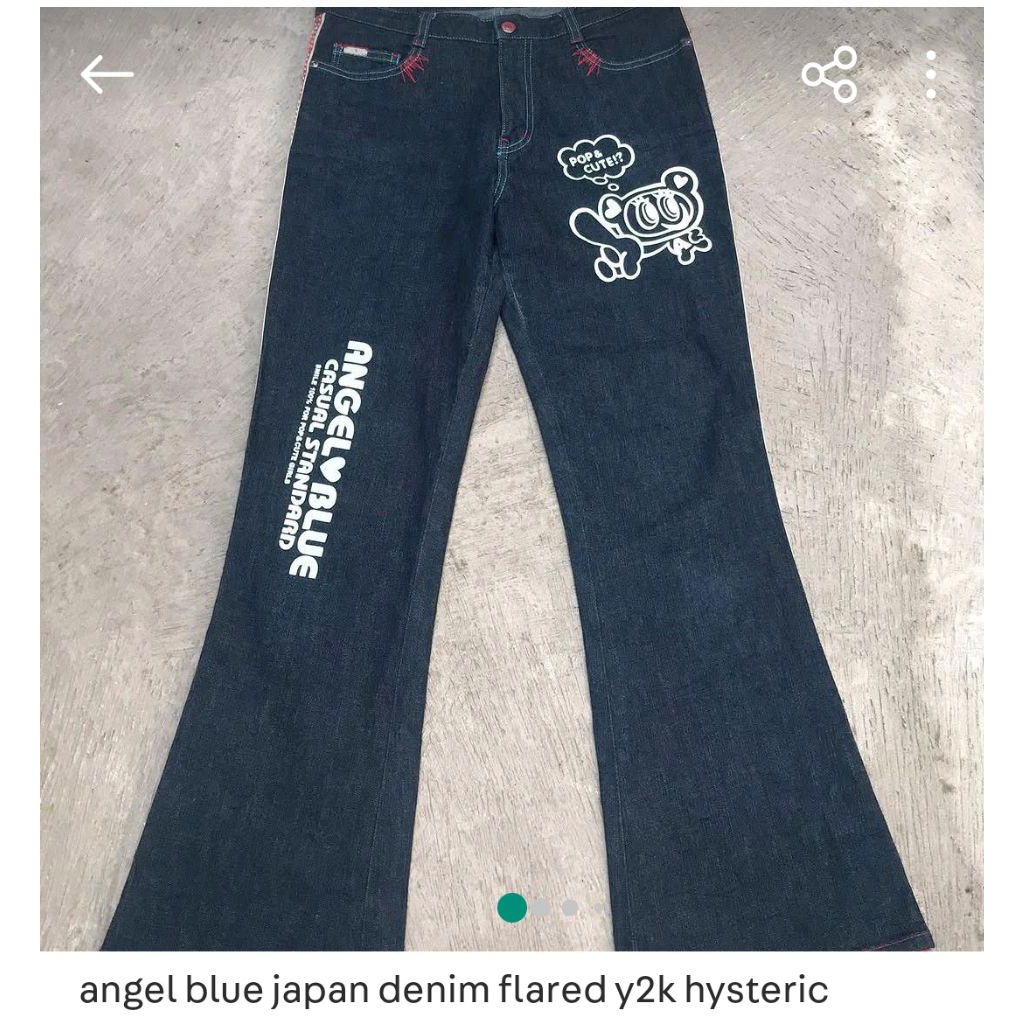 angel blue denim pants