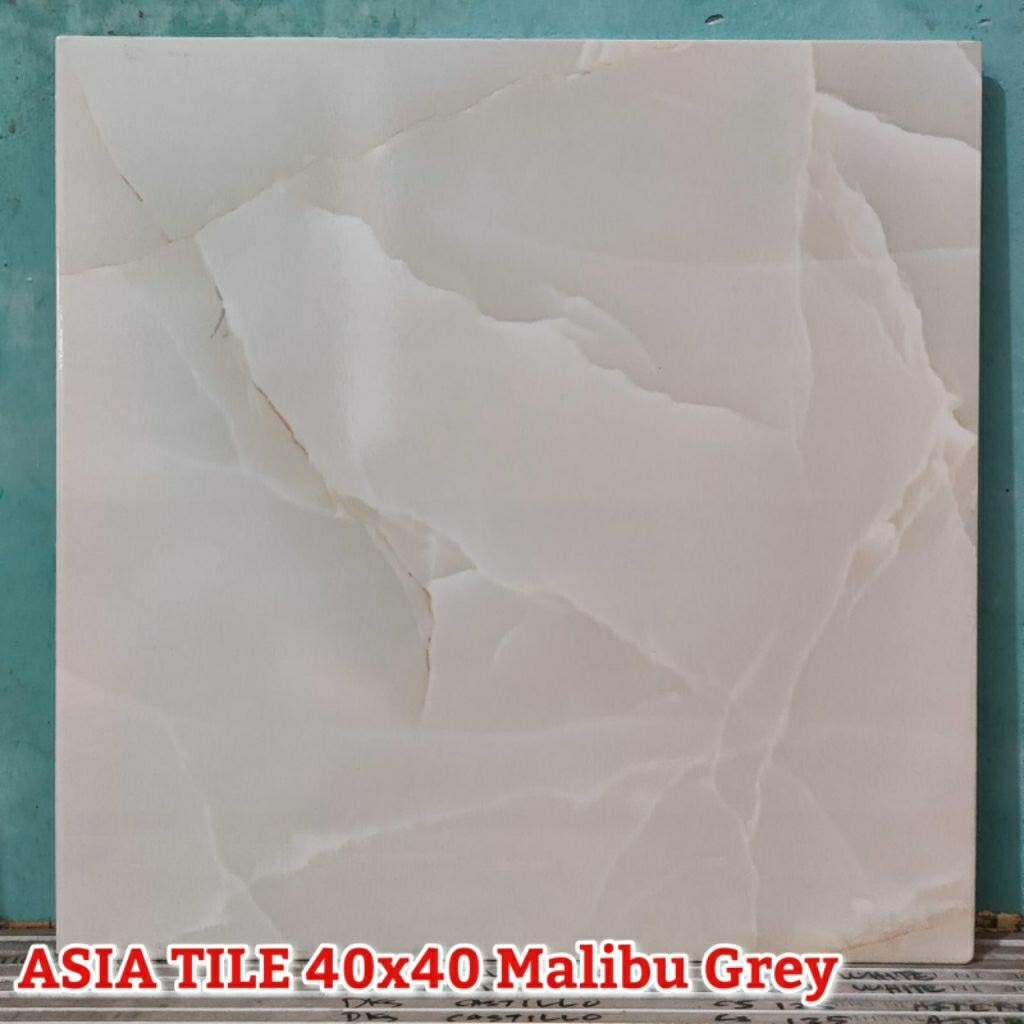 40x40 ASIA TILE KERAMIK KW 1 MALIBU GREY WARNA ABU CORAK MIRIP MARMER GRANIT MINIMALIS TERBARU MEWAH