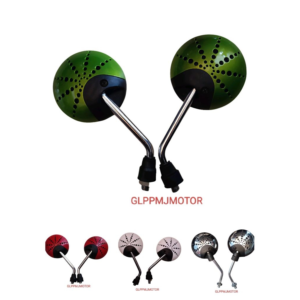 Kaca Spion Motor Model Scoopy New Bulat Retro Mini Gg Pendek Variasi Universal