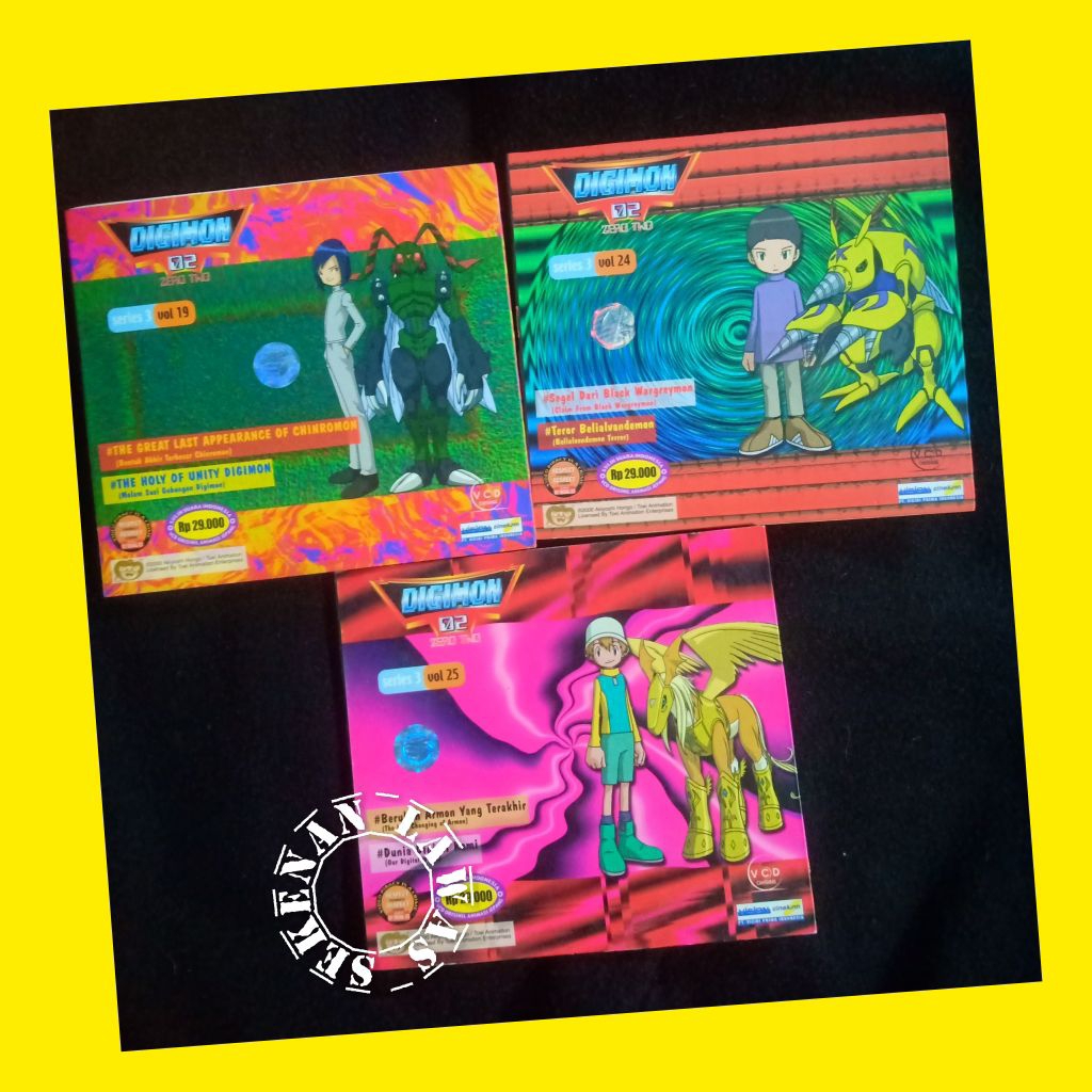 VCD Digimon 02 / Bahasa Indonesia / Seri 3 Vol. 19,24,25 (Bagus)