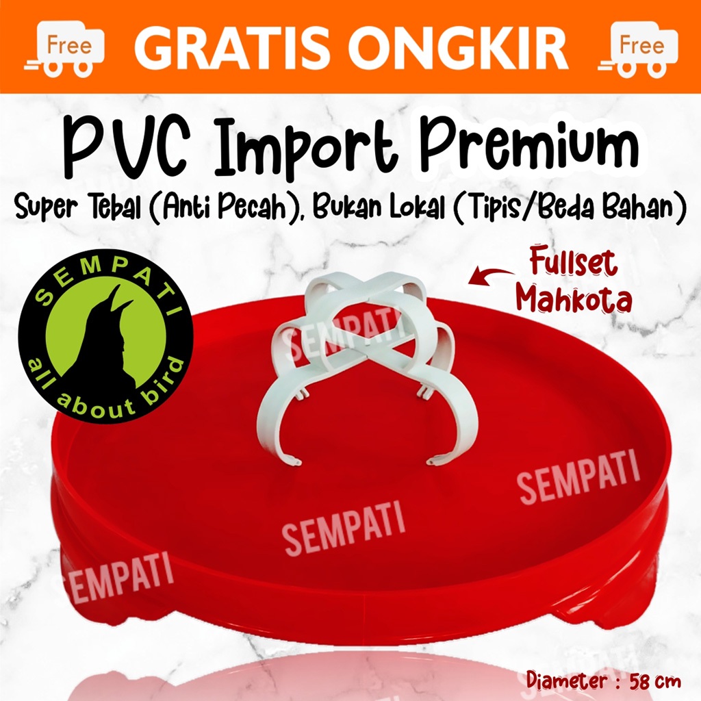 SEMPATI TEBOK SANGKAR KANDANG BURUNG MURAI PVC IMPORT PLUS MAHKOTA FULSET ANTI PECAH MURAI KAPSUL BU