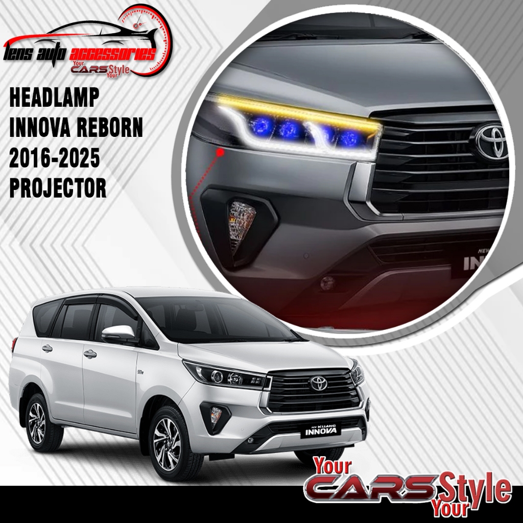 HEADLAMP INNOVA REBORN 2016 UP HEADLAMP PROJECTOR Welcome LED Sequintal MOD