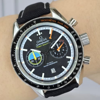 Omega Speedmaster Pilot New Flinght Qualified Chronograph Automatic Movement Black Dial