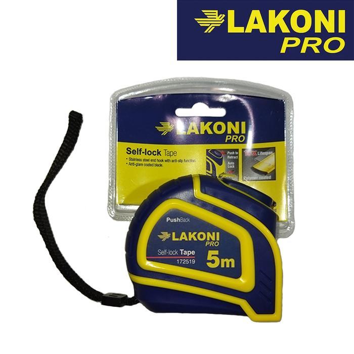 Meteran 5 meter Lakoni Pro Measuring Tape with Self-Lock 5m 172519