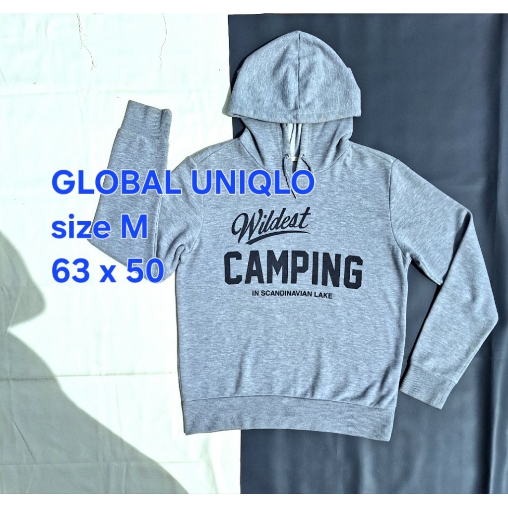 Sweater Hoodie GU Pull Over Abu Grey